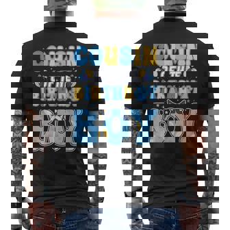 Cousin Of The Birthday Boy Family Blue Dog Birthday Party Men's T-shirt Back Print | Seseable FR