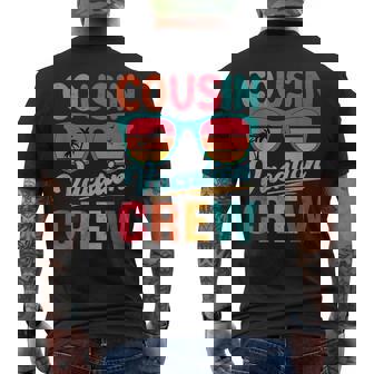 Cousin Crew Family Vacation Summer Beach Sunglasses Retro Men's T-shirt Back Print - Monsterry