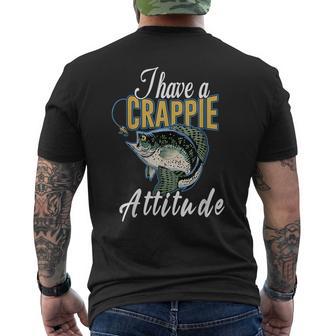 I Have A Crappie Attitude Fishing Men's T-shirt Back Print - Thegiftio UK
