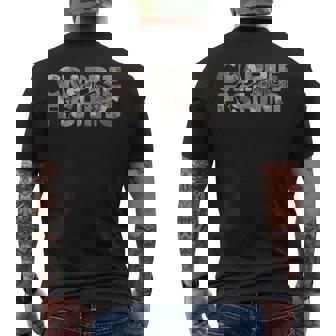 Crappie Fisherman Camouflage Crappie Fishing Men's Back Print T-Shirt | Mazezy