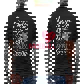 Crazy Proud Always Loud Baseball Grandma Men's T-shirt Back Print - Thegiftio