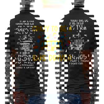 Crazy School Bus Driver School Bus Driving Men's Back Print T-Shirt | Mazezy