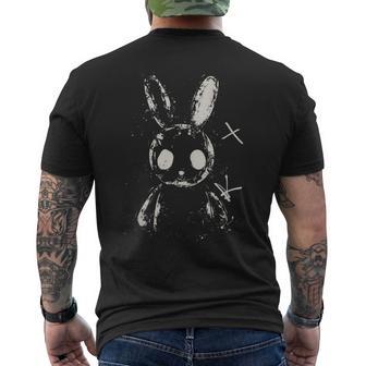 Creepy Cute Bunny Rabbit Alt Goth Grunge Horror Aesthetic Men's T-shirt Back Print - Thegiftio UK