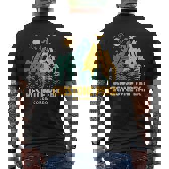 Crestone Peak Mountains Colorado Hiking Outdoors Vintage Men's T-shirt Back Print - Thegiftio