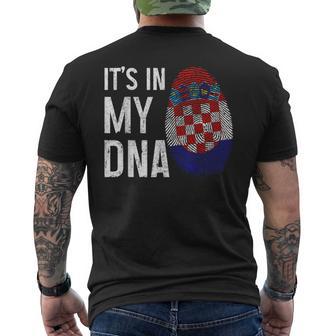 Croatia It's In My Dna Croatian Flag Pride Heritage Men's T-shirt Back Print - Thegiftio UK