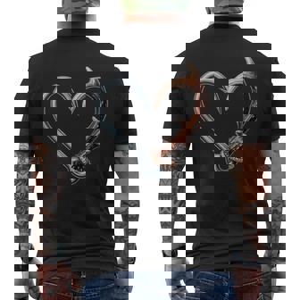 Crochet De Pêche Bois De Cerf Cœur Chasse Nature Chasseur T-shirt imprimé au dos - Cadeauxyz