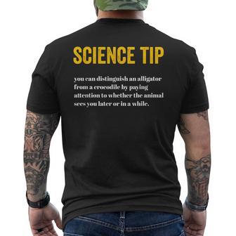 Crocodile Alligator Science Tip Alligator Small Black Men's T-shirt Back Print - Thegiftio UK