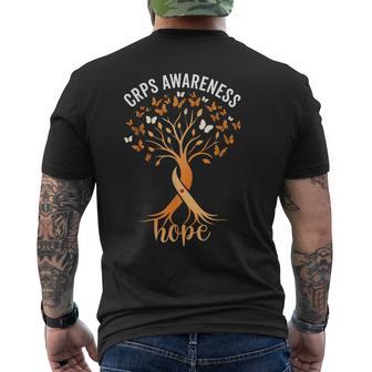 Crps Awareness Regional Pain Syndrome Hope Orange Ribbon Men's T-shirt Back Print - Thegiftio UK