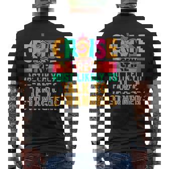 Cruise Crew Most Likely To Talk To Strangers Hippie Men's T-shirt Back Print - Thegiftio