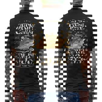 Cruising Into 2026 New Years Eve Party Favors Family Holiday Men's T-shirt Back Print - Monsterry