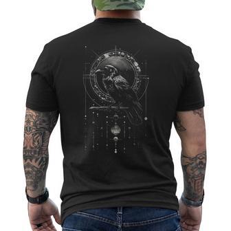 Cuervo Gótico Cuervo Pájaro Brujería Oculto Manga Larga Camiseta Hombre Estampado Espalda - Regaloses