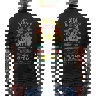 Cumpleaños 51 Años Leyenda Desde 1974 Edición Limitada Camiseta Hombre Estampado Espalda - Regaloses