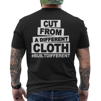 Cut From A Different Cloth Buildifferent Positive Quote Men's T-shirt Back Print - Thegiftio UK