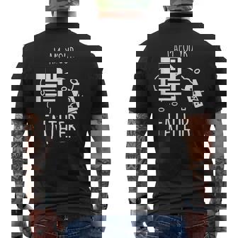 Cute & Usb Floppy Disk I Am Your Father Pun メンズTシャツ バックプリント - Kawaiitshirt