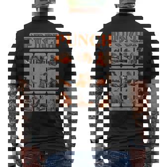 Cute Baby Monkey Named Punch Punch Monkey Supporter Men's T-shirt Back Print | Mazezy