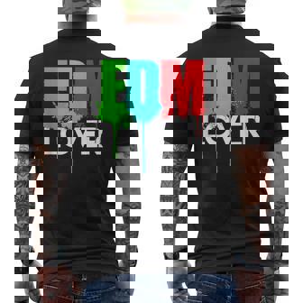 Cute Edm Cool Edm Lover Rave ホワイトインク メンズTシャツ バックプリント - Kawaiitshirt