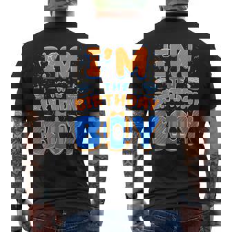 Cute I’M The Birthday Boy Matching Blue Orange Party Men's T-shirt Back Print | Seseable UK