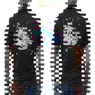 Cute Kawaii Narwhal Blue Pink Anime Sea Critter Fun Men's T-shirt Back Print - Thegiftio