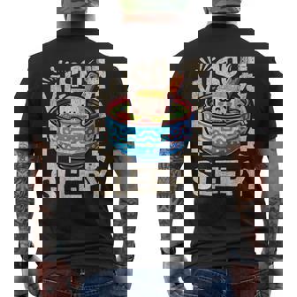 Cute Miso Sleepy Japanese Food Pun Men's T-shirt Back Print - Thegiftio