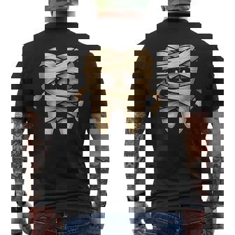 Cute Mummy Tooth Dentist Spooky Halloween Dentistry Men's T-shirt Back Print | Mazezy