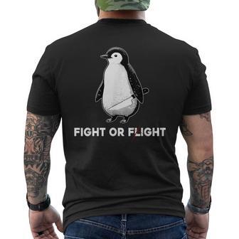 Cute Penguins Classic Fights Animal Lovers Or Flight Men's T-shirt Back Print - Thegiftio UK