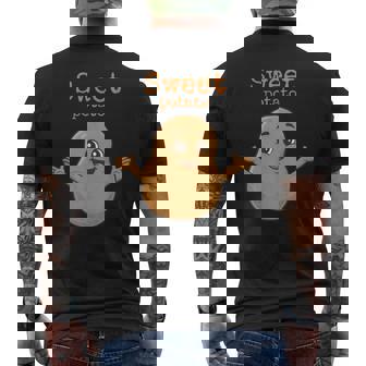 Cute Sweet Rude Potato Sweet Potato And Kind Of Rude Potato Men's T-shirt Back Print | Mazezy