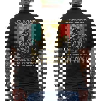 Cycling Grandpa Bicycle Riding Cyclist Mens Men's T-shirt Back Print - Thegiftio