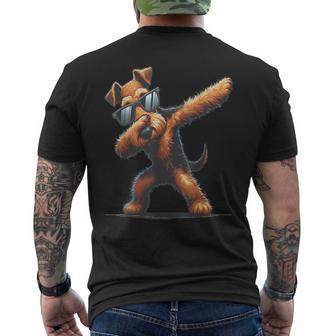 Dab Airedale Terrier Dancing Dabbing Dog Men's T-shirt Back Print - Thegiftio UK