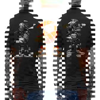 Dabbing Basketball Ball Sunglasses Basketball Men's T-shirt Back Print - Monsterry