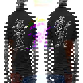 Dabbing Grape With Sunglasses Summer Fruit Men's T-shirt Back Print | Mazezy