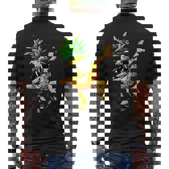 Dabbing Pineapple Sunglasses Hawaiian Aloha Beaches Hawaii Men's T-shirt Back Print | Mazezy