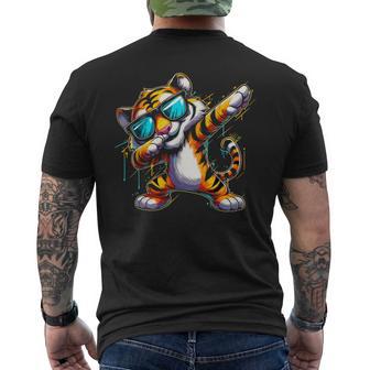 Dabbing Tiger With Sunglasses Cool Dabbing Tiger Men's T-shirt Back Print - Thegiftio UK
