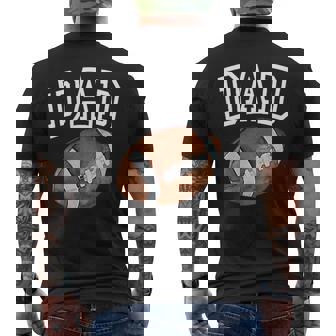 Dad Of The 1 Year Old Football Birthday Boy Family Matching Men's T-shirt Back Print | Seseable CA