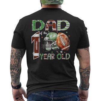 Dad Of The 1 Year Old Football Lover 1St Birthday Boy Men's T-shirt Back Print - Thegiftio UK
