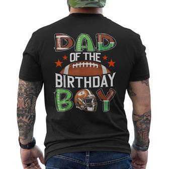 Dad Of The Birthday Boy Game Day Football Men's T-shirt Back Print - Thegiftio UK