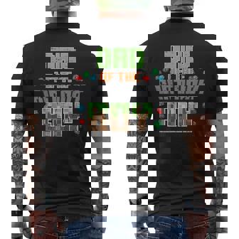 Dad Of Birthday Boy Pixel Gaming Bday Party Men Men's T-shirt Back Print | Seseable CA