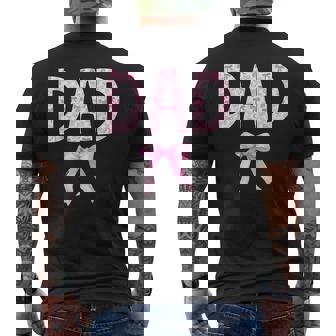 Dad Birthday Squad Matching Coquette Bow Family Party Men's T-shirt Back Print | Seseable UK