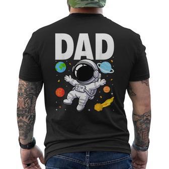 Dad Daddy Father Space Astronaut Birthday Family Matching Men's T-shirt Back Print - Thegiftio UK