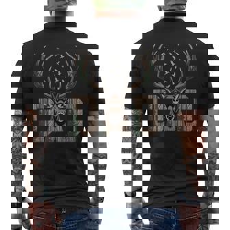 Dad Deer Hunting Camo Father Hunters Buck Camouflage Nature Men's T-shirt Back Print | Seseable UK