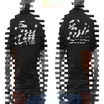 Dad Est 2025 Promoted To Dad 2025 Retro Dad Loading Men's T-shirt Back Print | Mazezy