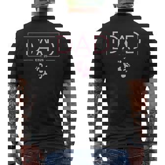 Dad Est 2026 Expect Baby 2026 Fathers Day 2026 Pink New Dad Men's T-shirt Back Print | Seseable CA