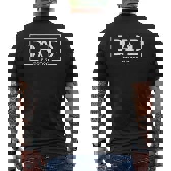 Dad Est 2026 New Dad Promoted To Dad 2026 First-Time Dad Men's T-shirt Back Print | Seseable CA