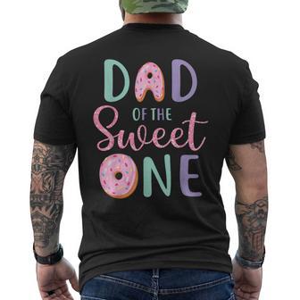 Dad Of The Sweet One First Birthday Matching Family Donut Men's T-shirt Back Print - Thegiftio UK