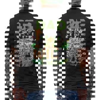 Dad Of The Wild One 1St Birthday Safari Family Matching Men's T-shirt Back Print - Monsterry