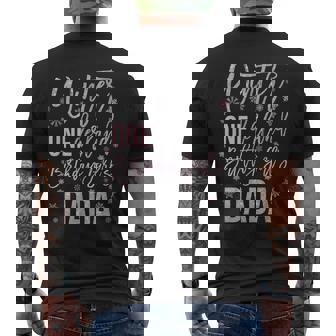 Dada Pink Winter Onederland 1St Birthday Snowflake Matching Men's T-shirt Back Print - Thegiftio