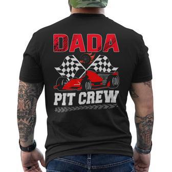 Dada Pit Crew Racing Family Race Car Birthday Boy Men's T-shirt Back Print - Thegiftio UK
