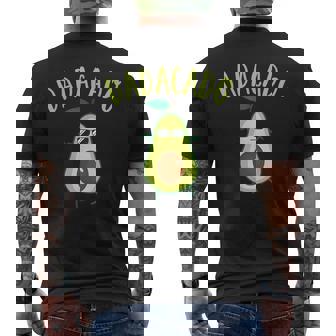 Dadacado Cute Daddy Avocado Pregnant Dad Father Day Men's T-shirt Back Print - Thegiftio