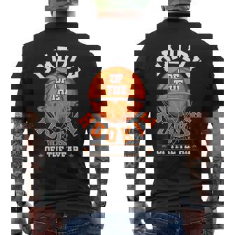 Daddy Of Rookie 1St Birthday Basketball Family Matching Men's T-shirt Back Print - Monsterry