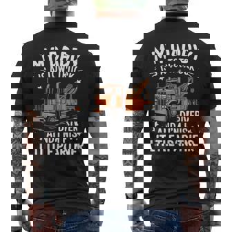 My Daddy Is A Tow Truck Driver And I'm His Little Partner Men's T-shirt Back Print | Mazezy