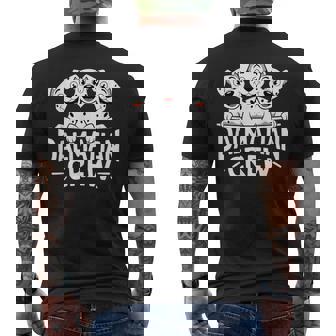 Dalmatian Crew Cute Cartoon For Dog Owners Pet Dalmatian Men's T-shirt Back Print - Monsterry